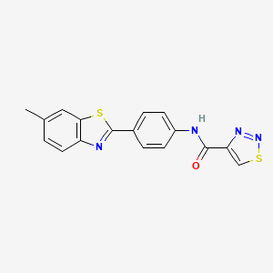 N-[4-(6-methyl-1,3-benzothiazol-2-yl)phenyl]-1,2,3-thiadiazole-4-carboxamide