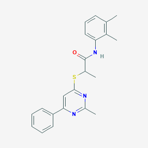 N-(2,3-dimethylphenyl)-2-((2-methyl-6-phenylpyrimidin-4-yl)thio)propanamide