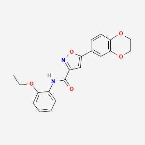 5-(2,3-dihydro-1,4-benzodioxin-6-yl)-N-(2-ethoxyphenyl)-1,2-oxazole-3-carboxamide