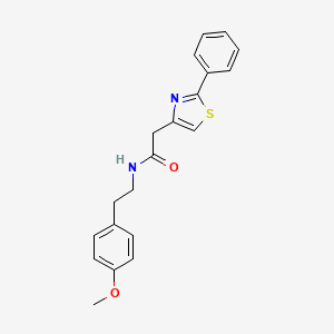 molecular formula C20H20N2O2S B11359584 N-[2-(4-methoxyphenyl)ethyl]-2-(2-phenyl-1,3-thiazol-4-yl)acetamide 