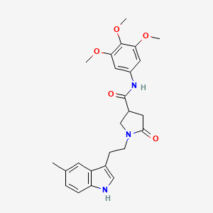 1-[2-(5-methyl-1H-indol-3-yl)ethyl]-5-oxo-N-(3,4,5-trimethoxyphenyl)pyrrolidine-3-carboxamide