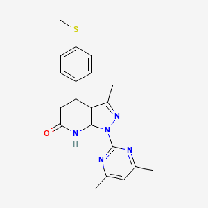 1-(4,6-dimethylpyrimidin-2-yl)-3-methyl-4-[4-(methylsulfanyl)phenyl]-4,5-dihydro-1H-pyrazolo[3,4-b]pyridin-6-ol