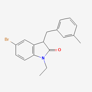 5-bromo-1-ethyl-3-(3-methylbenzyl)-1,3-dihydro-2H-indol-2-one