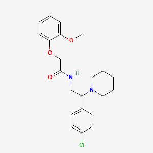 N-[2-(4-chlorophenyl)-2-(piperidin-1-yl)ethyl]-2-(2-methoxyphenoxy)acetamide