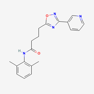 molecular formula C19H20N4O2 B11359629 N-(2,6-dimethylphenyl)-4-[3-(pyridin-3-yl)-1,2,4-oxadiazol-5-yl]butanamide 