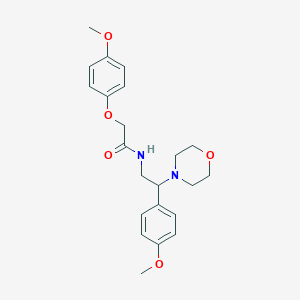 2-(4-methoxyphenoxy)-N-[2-(4-methoxyphenyl)-2-(morpholin-4-yl)ethyl]acetamide