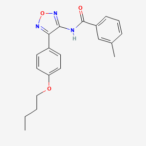 molecular formula C20H21N3O3 B11359684 N-[4-(4-butoxyphenyl)-1,2,5-oxadiazol-3-yl]-3-methylbenzamide 