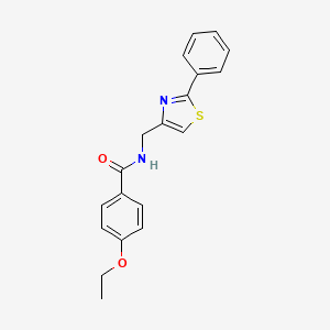 molecular formula C19H18N2O2S B11359695 4-ethoxy-N-[(2-phenyl-1,3-thiazol-4-yl)methyl]benzamide 