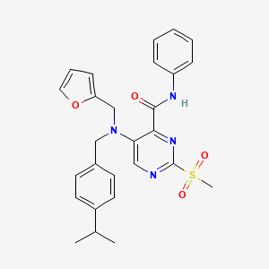 5-{(furan-2-ylmethyl)[4-(propan-2-yl)benzyl]amino}-2-(methylsulfonyl)-N-phenylpyrimidine-4-carboxamide