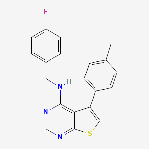 molecular formula C20H16FN3S B11359716 N-(4-fluorobenzyl)-5-(4-methylphenyl)thieno[2,3-d]pyrimidin-4-amine 