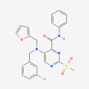 5-[(3-chlorobenzyl)(furan-2-ylmethyl)amino]-2-(methylsulfonyl)-N-phenylpyrimidine-4-carboxamide