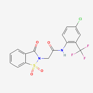 N-[4-chloro-2-(trifluoromethyl)phenyl]-2-(1,1-dioxido-3-oxo-1,2-benzisothiazol-2(3H)-yl)acetamide