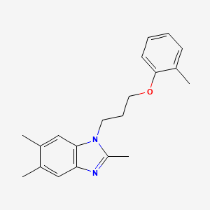 molecular formula C20H24N2O B11359737 2,5,6-trimethyl-1-[3-(2-methylphenoxy)propyl]-1H-benzimidazole 