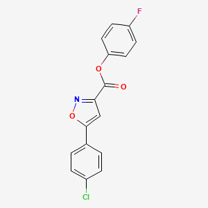 4-Fluorophenyl 5-(4-chlorophenyl)-1,2-oxazole-3-carboxylate