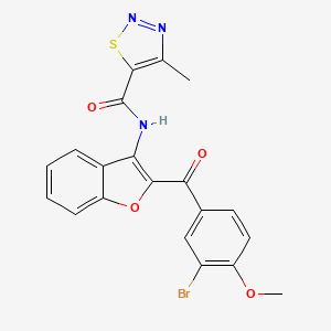 N-[2-(3-bromo-4-methoxybenzoyl)-1-benzofuran-3-yl]-4-methyl-1,2,3-thiadiazole-5-carboxamide