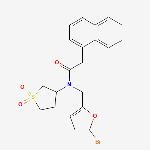 N-[(5-bromofuran-2-yl)methyl]-N-(1,1-dioxidotetrahydrothiophen-3-yl)-2-(naphthalen-1-yl)acetamide