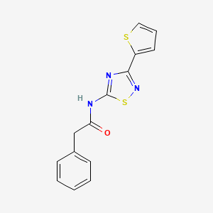 2-phenyl-N-[3-(thiophen-2-yl)-1,2,4-thiadiazol-5-yl]acetamide