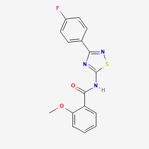 molecular formula C16H12FN3O2S B11359808 N-[3-(4-fluorophenyl)-1,2,4-thiadiazol-5-yl]-2-methoxybenzamide 