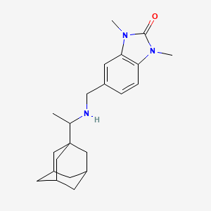 molecular formula C22H31N3O B11359817 5-({[1-(Adamantan-1-YL)ethyl]amino}methyl)-1,3-dimethyl-1,3-benzodiazol-2-one 