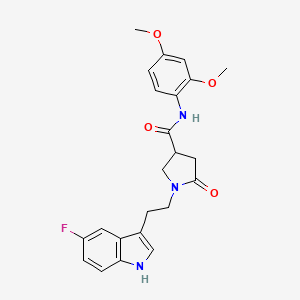 N-(2,4-dimethoxyphenyl)-1-[2-(5-fluoro-1H-indol-3-yl)ethyl]-5-oxopyrrolidine-3-carboxamide