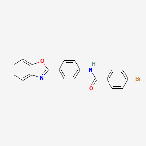 molecular formula C20H13BrN2O2 B11359851 N-[4-(1,3-benzoxazol-2-yl)phenyl]-4-bromobenzamide 