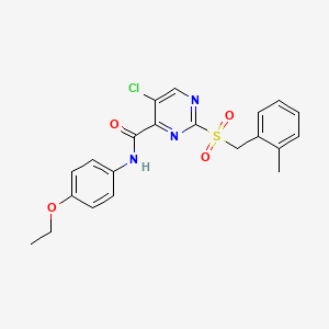 5-chloro-N-(4-ethoxyphenyl)-2-[(2-methylbenzyl)sulfonyl]pyrimidine-4-carboxamide