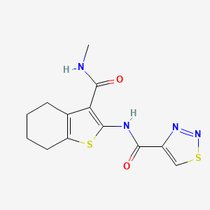 molecular formula C13H14N4O2S2 B11359862 N-[3-(methylcarbamoyl)-4,5,6,7-tetrahydro-1-benzothiophen-2-yl]-1,2,3-thiadiazole-4-carboxamide 