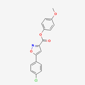 molecular formula C17H12ClNO4 B11359864 4-Methoxyphenyl 5-(4-chlorophenyl)-1,2-oxazole-3-carboxylate 