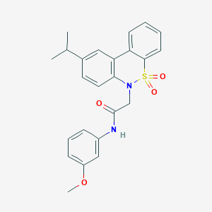 2-(9-isopropyl-5,5-dioxido-6H-dibenzo[c,e][1,2]thiazin-6-yl)-N-(3-methoxyphenyl)acetamide