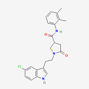 molecular formula C23H24ClN3O2 B11359897 1-[2-(5-chloro-1H-indol-3-yl)ethyl]-N-(2,3-dimethylphenyl)-5-oxopyrrolidine-3-carboxamide 