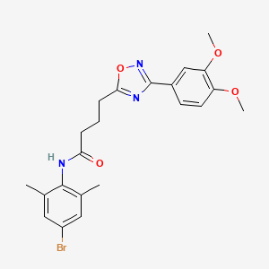 molecular formula C22H24BrN3O4 B11359917 N-(4-bromo-2,6-dimethylphenyl)-4-[3-(3,4-dimethoxyphenyl)-1,2,4-oxadiazol-5-yl]butanamide 