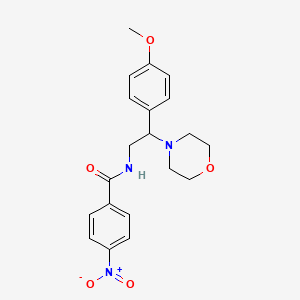 molecular formula C20H23N3O5 B11359918 N-[2-(4-methoxyphenyl)-2-(morpholin-4-yl)ethyl]-4-nitrobenzamide 