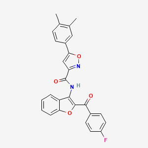 5-(3,4-dimethylphenyl)-N-{2-[(4-fluorophenyl)carbonyl]-1-benzofuran-3-yl}-1,2-oxazole-3-carboxamide