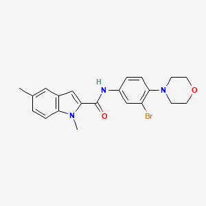 N-[3-bromo-4-(morpholin-4-yl)phenyl]-1,5-dimethyl-1H-indole-2-carboxamide