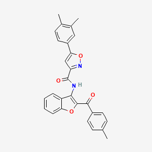 5-(3,4-dimethylphenyl)-N-{2-[(4-methylphenyl)carbonyl]-1-benzofuran-3-yl}-1,2-oxazole-3-carboxamide