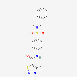 N-{4-[benzyl(methyl)sulfamoyl]phenyl}-4-methyl-1,2,3-thiadiazole-5-carboxamide