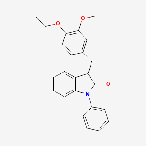 molecular formula C24H23NO3 B11359973 3-(4-ethoxy-3-methoxybenzyl)-1-phenyl-1,3-dihydro-2H-indol-2-one 