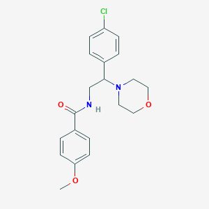 molecular formula C20H23ClN2O3 B11359992 N-[2-(4-chlorophenyl)-2-(morpholin-4-yl)ethyl]-4-methoxybenzamide 