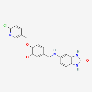 5-({4-[(6-chloropyridin-3-yl)methoxy]-3-methoxybenzyl}amino)-1,3-dihydro-2H-benzimidazol-2-one