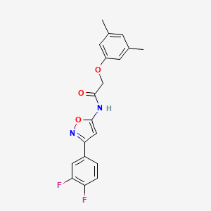 molecular formula C19H16F2N2O3 B11360040 N-[3-(3,4-difluorophenyl)-1,2-oxazol-5-yl]-2-(3,5-dimethylphenoxy)acetamide 