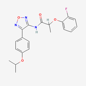 2-(2-fluorophenoxy)-N-{4-[4-(propan-2-yloxy)phenyl]-1,2,5-oxadiazol-3-yl}propanamide