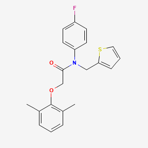 molecular formula C21H20FNO2S B11360054 2-(2,6-dimethylphenoxy)-N-(4-fluorophenyl)-N-(thiophen-2-ylmethyl)acetamide 