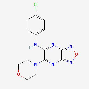 molecular formula C14H13ClN6O2 B11360066 N-(4-chlorophenyl)-6-(morpholin-4-yl)[1,2,5]oxadiazolo[3,4-b]pyrazin-5-amine 