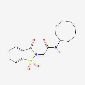 N-cyclooctyl-2-(1,1-dioxido-3-oxo-1,2-benzisothiazol-2(3H)-yl)acetamide