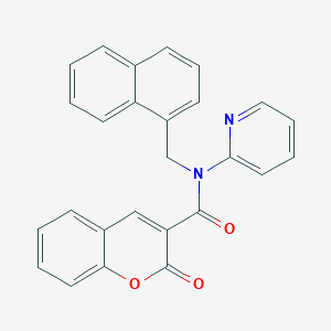 molecular formula C26H18N2O3 B11360108 N-(naphthalen-1-ylmethyl)-2-oxo-N-(pyridin-2-yl)-2H-chromene-3-carboxamide 