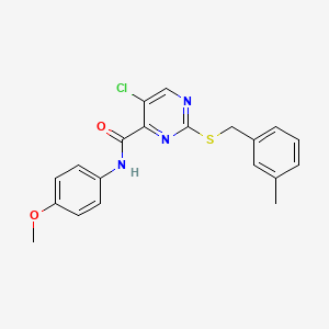 molecular formula C20H18ClN3O2S B11360168 5-chloro-N-(4-methoxyphenyl)-2-[(3-methylbenzyl)sulfanyl]pyrimidine-4-carboxamide 