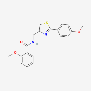 molecular formula C19H18N2O3S B11360174 2-methoxy-N-{[2-(4-methoxyphenyl)-1,3-thiazol-4-yl]methyl}benzamide 