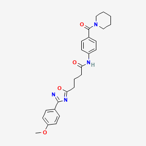 4-[3-(4-methoxyphenyl)-1,2,4-oxadiazol-5-yl]-N-[4-(piperidin-1-ylcarbonyl)phenyl]butanamide