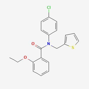 N-(4-chlorophenyl)-2-ethoxy-N-(thiophen-2-ylmethyl)benzamide