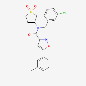 N-(3-chlorobenzyl)-5-(3,4-dimethylphenyl)-N-(1,1-dioxidotetrahydrothiophen-3-yl)-1,2-oxazole-3-carboxamide